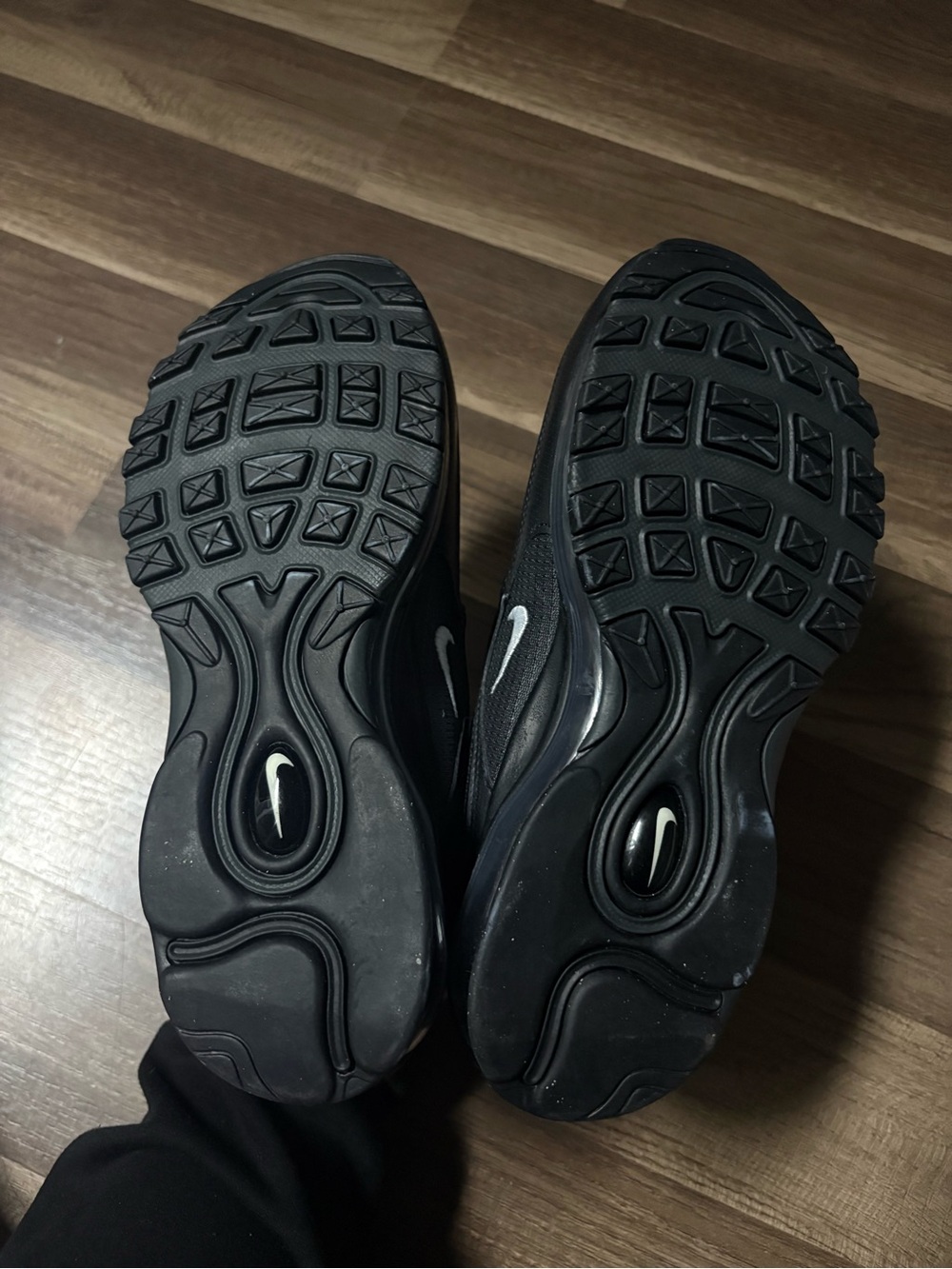 Nike Air Max 97 Sneakers - Black with Silver Swoosh - Picture 5 of 6